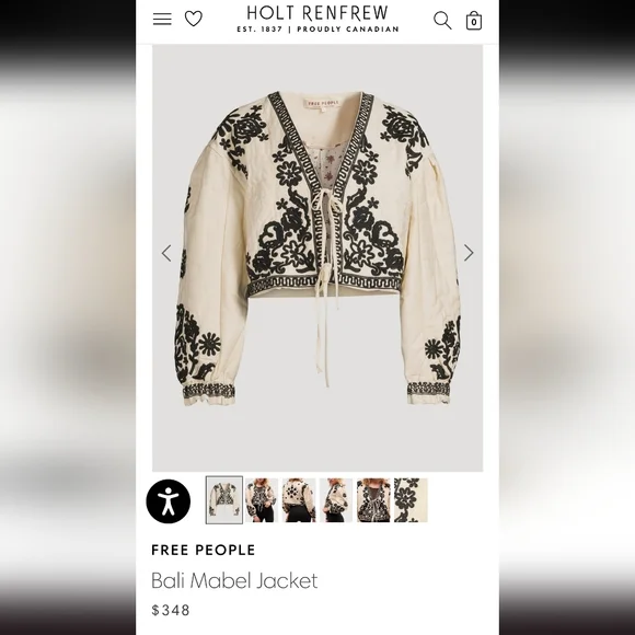 FREE PEOPLE BALI MABEL JACKET- SIZE LARGE - Picture 7 of 7